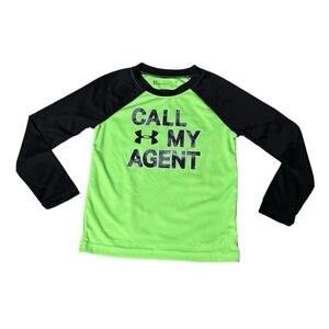 Under Armour Neon Green and Black Raglan‎ Tee